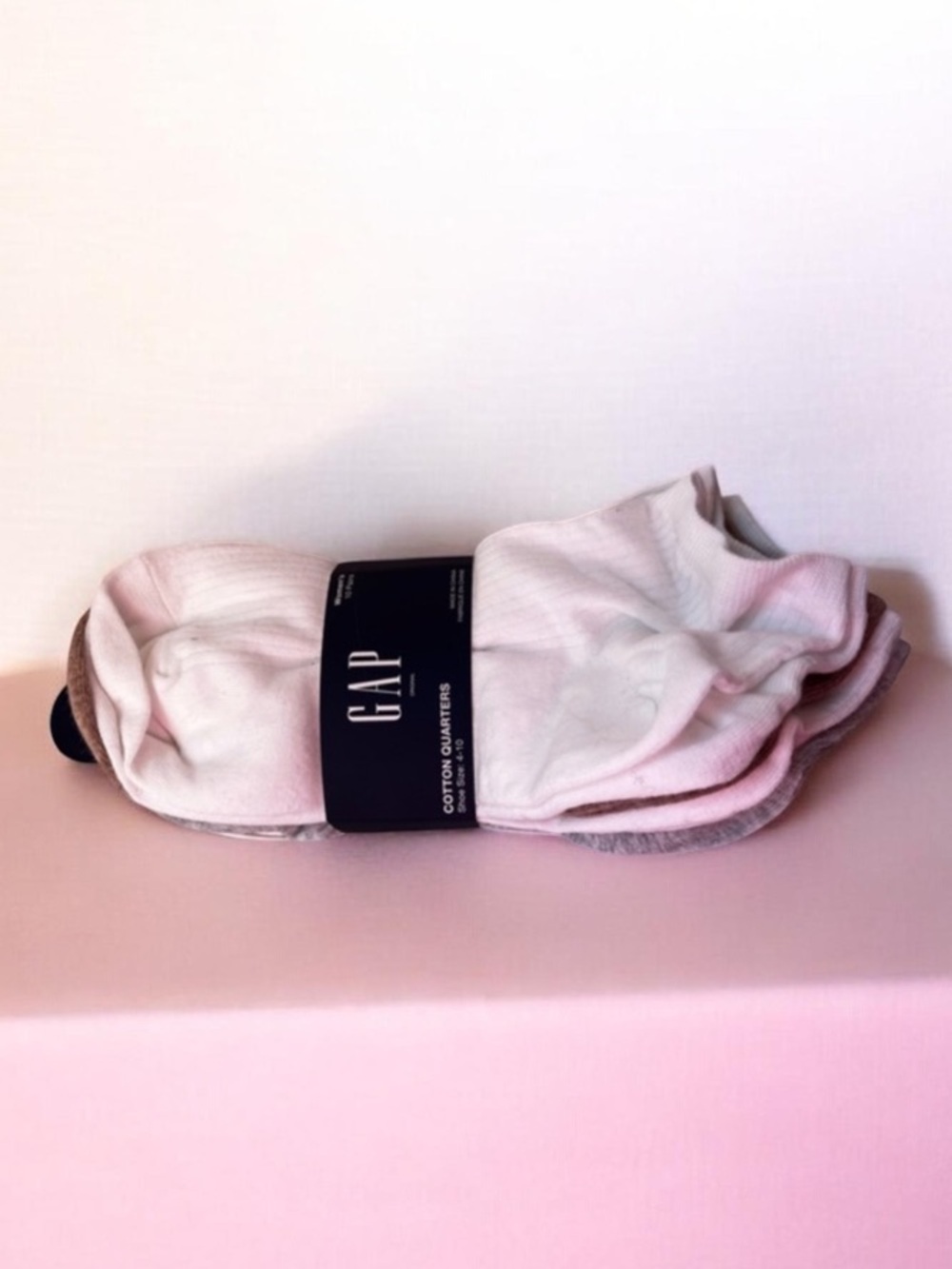 GAP Cotton blend Quarter Socks in White and Gray, beige. Set of 10
